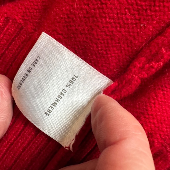 Women's St. John Sport Red Cashmere Full Zip Sweater - Size S - Picture 8 of 8